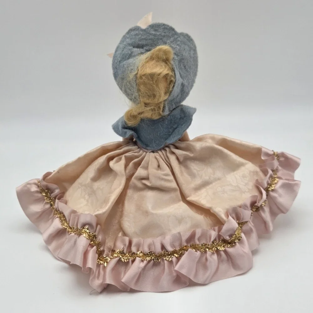Vintage 1940s Composition Princess Anna‎ Storybook Doll Blonde Hair Pink Dress